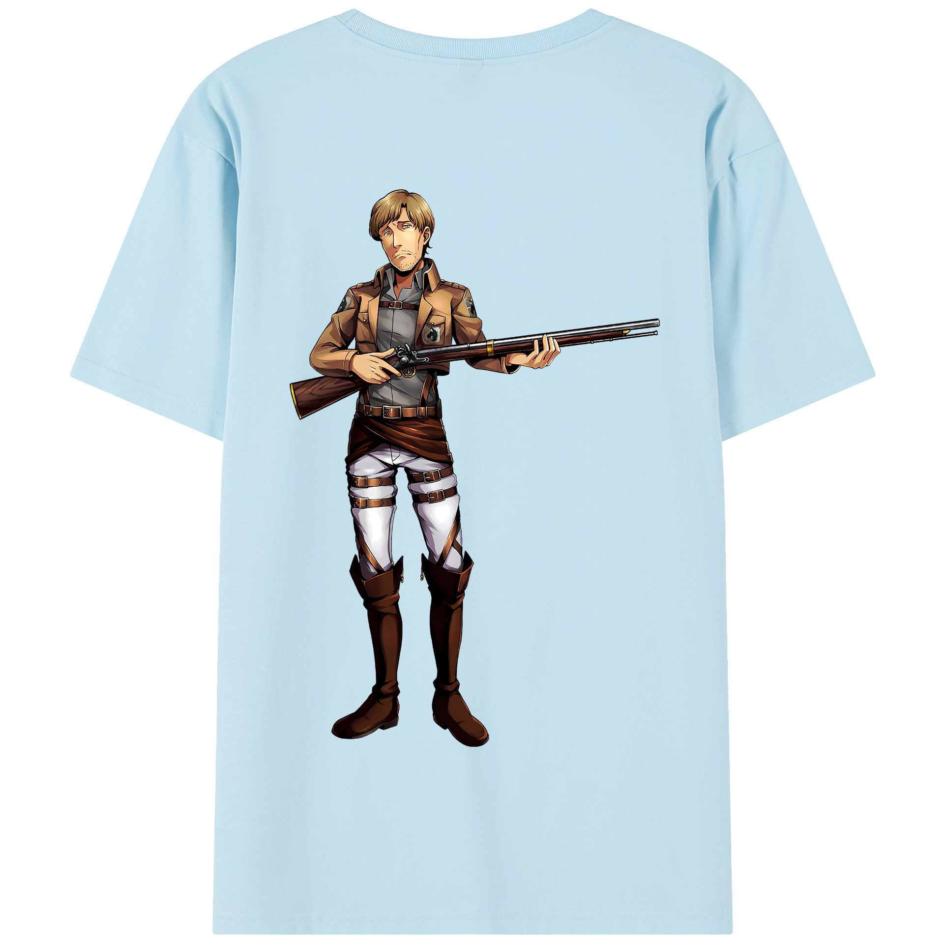 （画像用） 進撃の巨人 Attack on Titan 綿100％半袖Tシャツ（背面プリント）